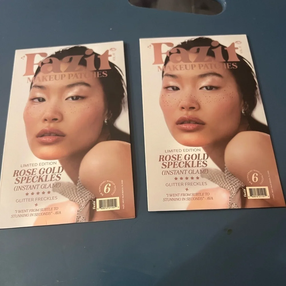Fazit Makeup Patches – Rose Gold Speckles – Glow Up Glitter Face Accessories NWT